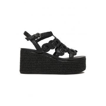 Sandale dama -  piele naturala - casual - negru