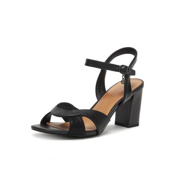 Sandale dama -  piele naturala - clasic - negru -