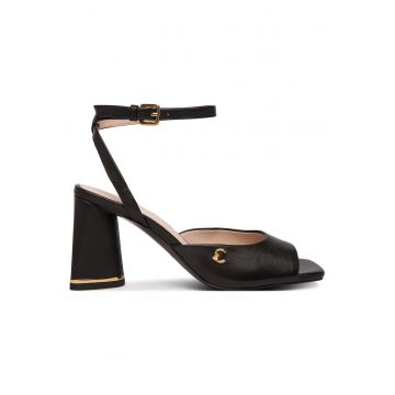 Sandale dama -  piele naturala - clasic - negru -