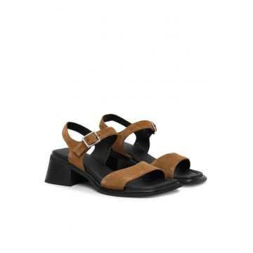 Sandale dama -  piele naturala - maro -