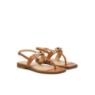 Sandale dama -  piele naturala - maro