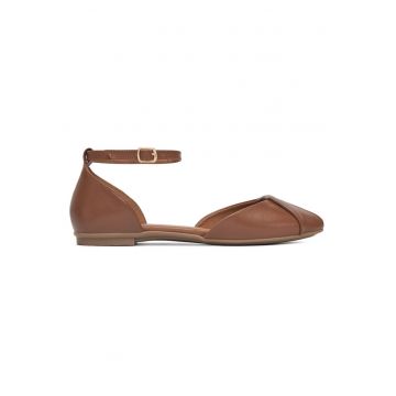 Sandale dama -  piele naturala - maro -
