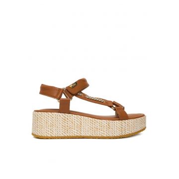Sandale dama -  piele naturala - maro/bej