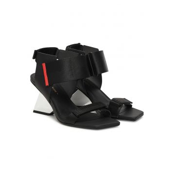 Sandale dama  piele naturala - multicolor - inchidere Velcro