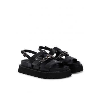 Sandale dama  piele naturala - negre