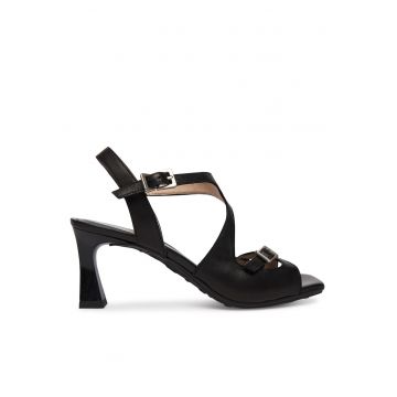 Sandale dama -  piele naturala - negre