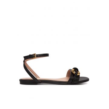 Sandale dama -  piele naturala - negru -