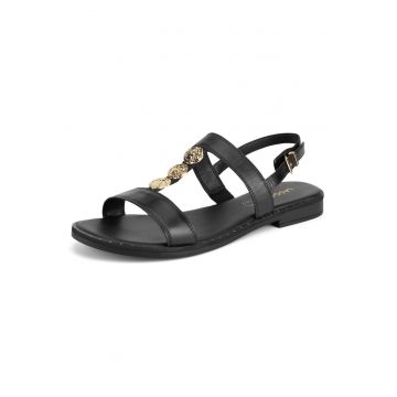 Sandale dama -  piele naturala - negru -