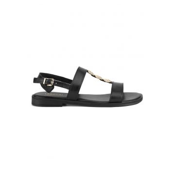 Sandale dama -  piele naturala - negru -