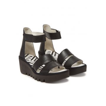 Sandale dama -  piele naturala - negru -