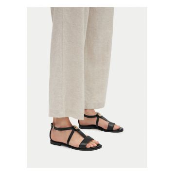 Sandale dama -  piele naturala - negru -