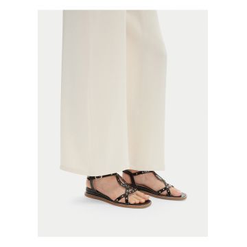 Sandale dama -  piele naturala - negru -