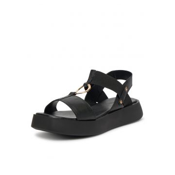 Sandale dama -  piele naturala - negru -