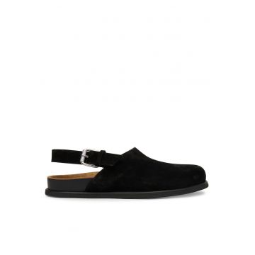 Sandale dama -  piele naturala - negru -