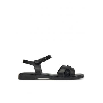 Sandale dama -  piele naturala - negru -