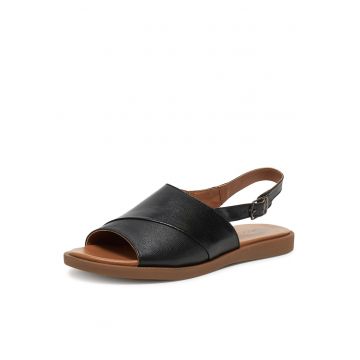Sandale dama -  piele naturala - negru -