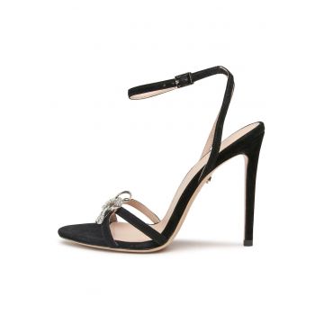 Sandale dama -  piele naturala - negru -