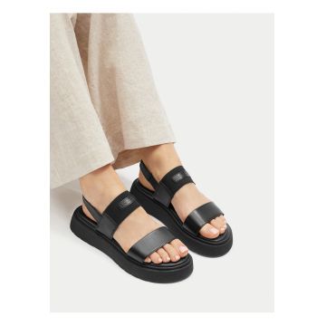 Sandale dama -  piele naturala - negru -