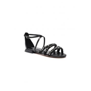 Sandale dama -  Piele naturala - Negru -