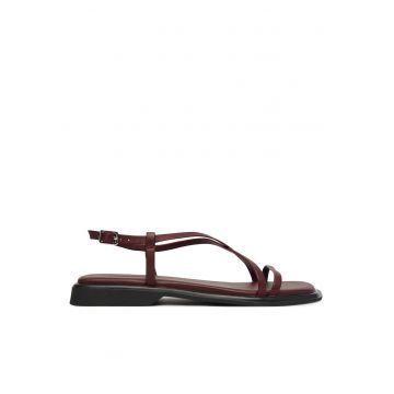 Sandale dama -  piele naturala - rosu -