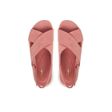Sandale dama -  piele naturala - roz