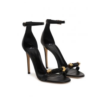 Sandale dama  piele naturala - stiletto - negru