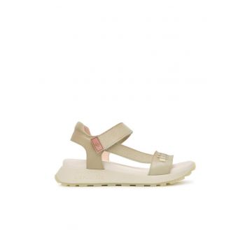 Sandale dama -  piele naturala - verde - sistem inchidere Velcro