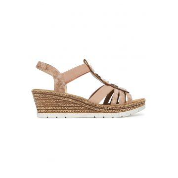 Sandale dama -  roz - material sintetic