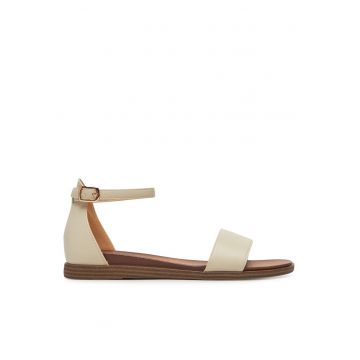 Sandale dama -  sintetic - bej -