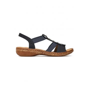 Sandale dama -  sintetic - bleumarin - design modern