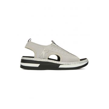 Sandale dama -  sintetic - gri/negru - confort maxim - stabilitate