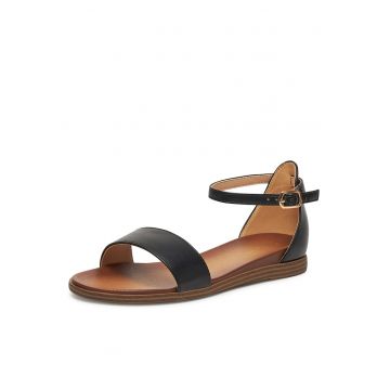 Sandale dama -  textil - negru -