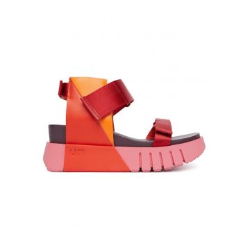 Sandale dama -  velcro - multicolor - textil