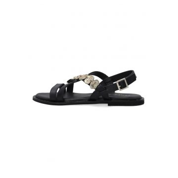 Sandale din piele cu elemente decorative