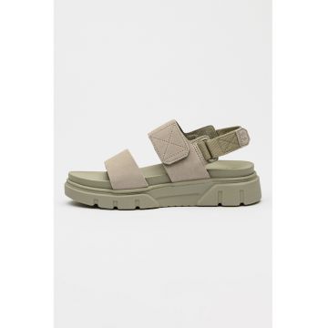 Sandale din piele intoarsa cu inchidere velcro Greyfield - Grej