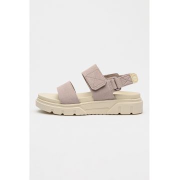 Sandale din piele intoarsa Greyfiel - Liliac prafuit