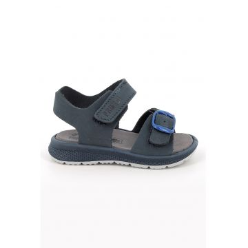 Sandale din piele nabuc cu inchidere velcro