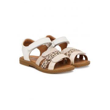 Sandale  piele naturala - alb -