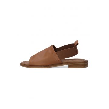 Sandale slingback uni din piele