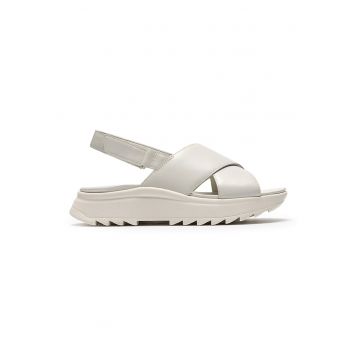 Sandale wedge cu barete incrucisate Dashlite - Alb