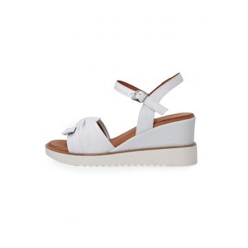 Sandale wedge cu nod decorativ