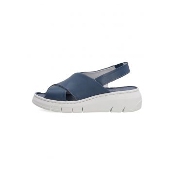 Sandale wedge din piele fara inchidere