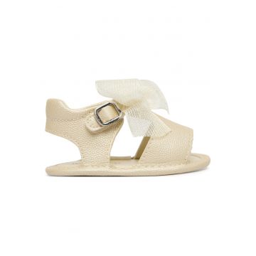 Sandale copii -  auriu - piele ecologica - sistem inchidere Velcro -