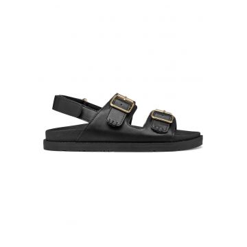 Sandale copii -  negru - piele ecologica - sistem inchidere Velcro