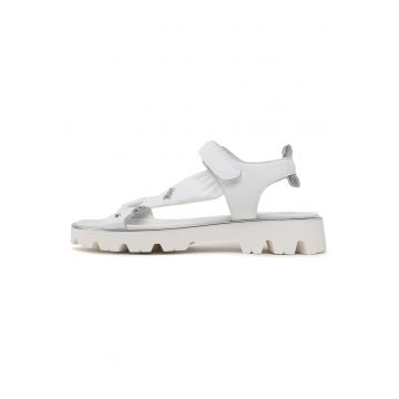 Sandale copii -  piele naturala - alb - velcro -