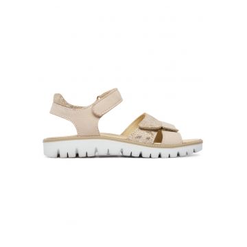 Sandale copii -  piele naturala - velcro - bej
