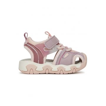 Sandale copii -  roz - material textil - sistem inchidere Velcro