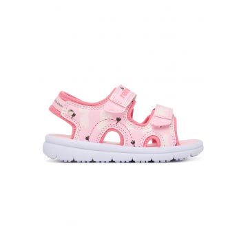 Sandale copii -  roz - textil - cu sistem de inchidere Velcro