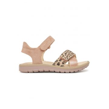Sandale copii -  sistem inchidere Velcro - piele naturala - roz