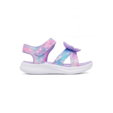 Sandale copii -  velcro - violet - piele ecologica